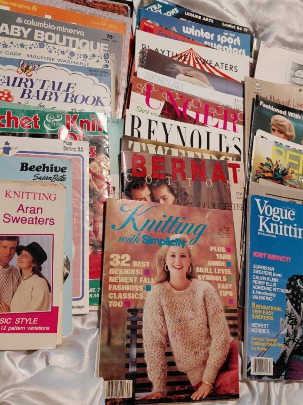 Huge Lot of Vintage Crochet and Knit Pattern Books